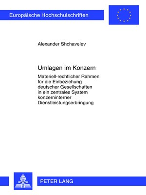 cover image of Umlagen im Konzern
